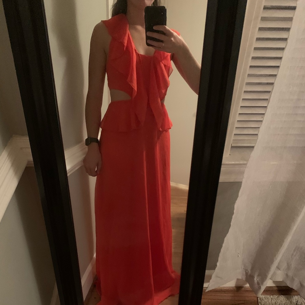 ASOS Orange Maxi Dress - NWT - Size US4 - Picture 2 of 5
